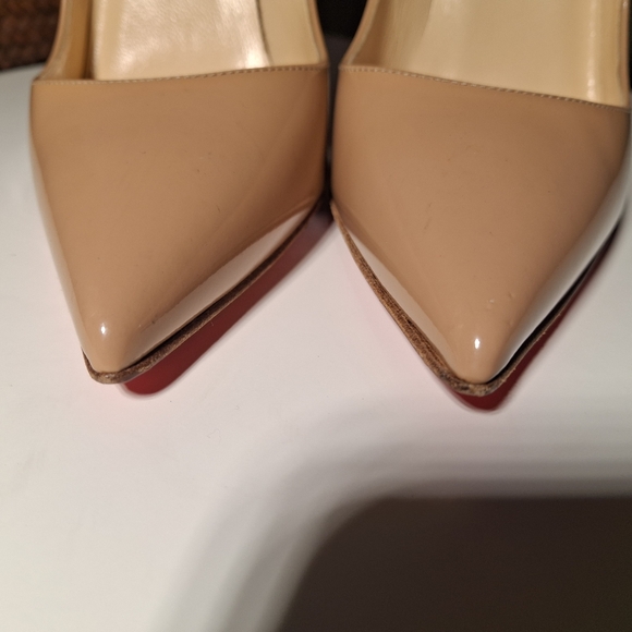 Christian Louboutin Red Bottom Nude Heels - Picture 4 of 12
